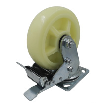 High Load  Industry Widely Use 4 5 6 8 Inch Braked Fixed Swivel Heavy Duty PP PVC TPR Caster Wheels For Hand Truck